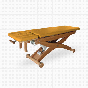 Therapieliege aus Holz Ein Bild, dass eine Therapieliege aus Holz zeigt